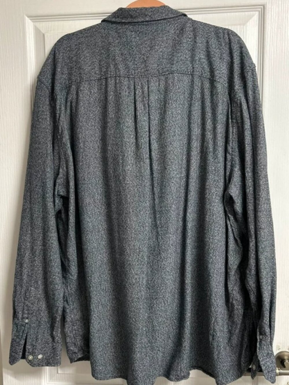 Tu Man Grey Speckled Long Sleeve Button Up Shirt Size 3XL - Picture 2 of 5